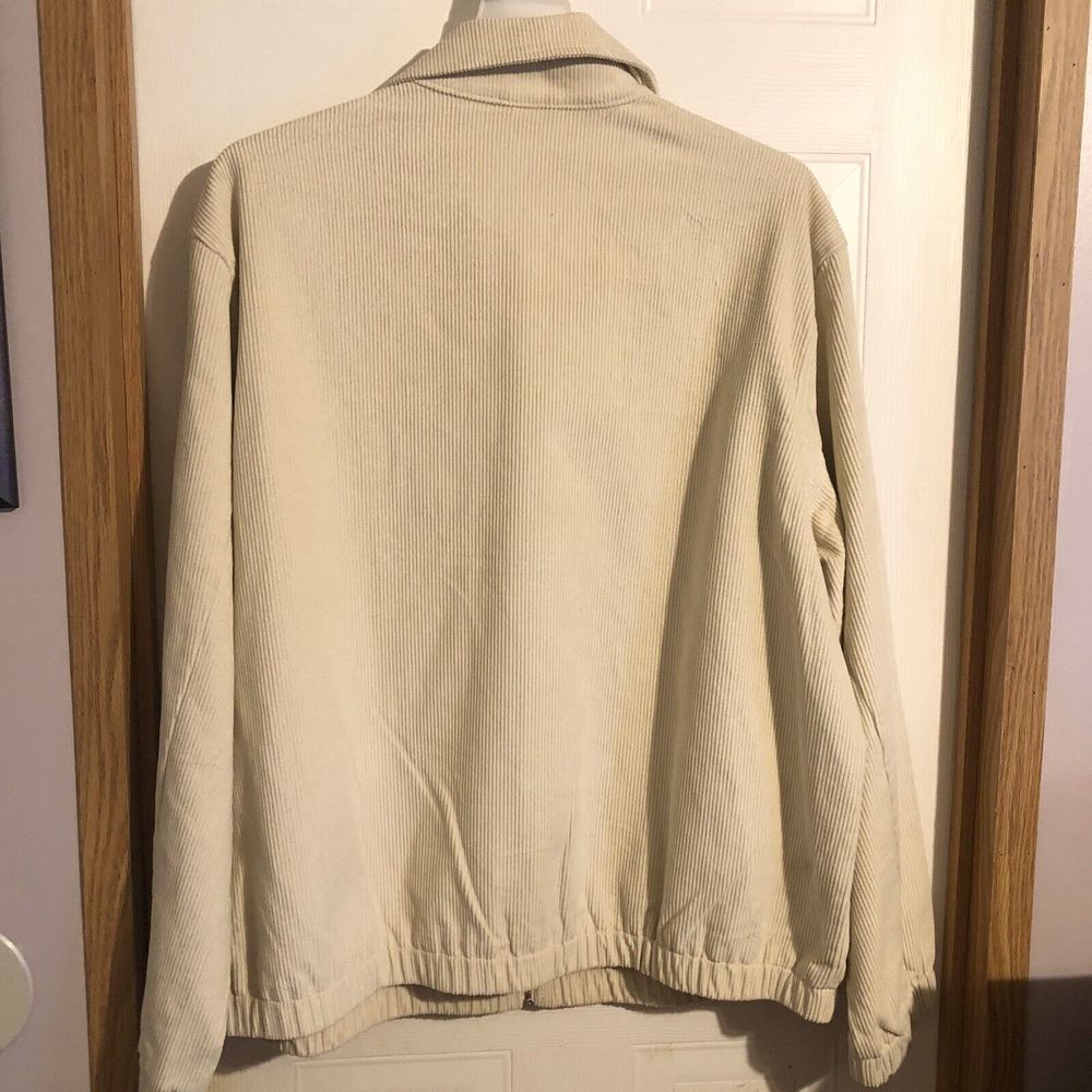 NEW MEN George Cream Soot Corduroy Full Zip Jacket Medium - Picture 2 of 14